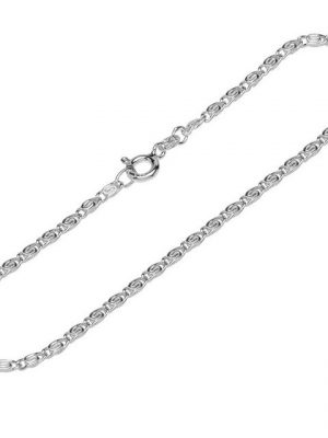 NKlaus Silberarmband "Armband 925 Sterling Silber 19cm S Panzerkette run" (1 Stück), Made in Germany