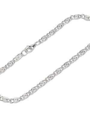 NKlaus Silberarmband "Armband 925 Sterling Silber 19cm S Panzerkette run" (1 Stück), Made in Germany