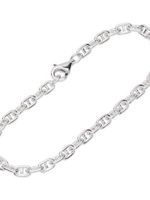 NKlaus Silberarmband "Armband 925 Sterling Silber 19cm Steg Anker Kette" (1 Stück), Made in Germany