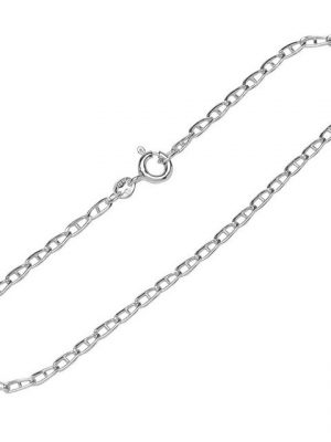 NKlaus Silberarmband "Armband 925 Sterling Silber 19cm Steg Langpanzerke" (1 Stück), Made in Germany