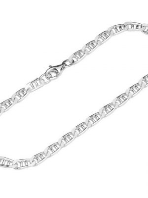 NKlaus Silberarmband "Armband 925 Sterling Silber 19cm Stegpanzerkette 4" (1 Stück), Made in Germany