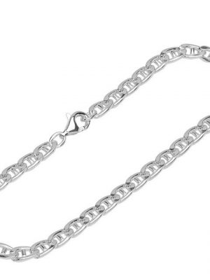 NKlaus Silberarmband "Armband 925 Sterling Silber 19cm Stegpanzerkette o" (1 Stück), Made in Germany