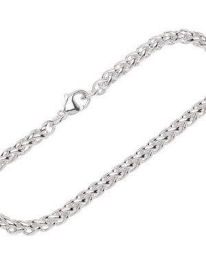 NKlaus Silberarmband "Armband 925 Sterling Silber 19cm Zopfkette oval ge" (1 Stück), Made in Germany