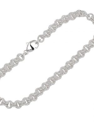 NKlaus Silberarmband "Armband 925 Sterling Silber 19cm Zwillings Ankerke" (1 Stück), Made in Germany