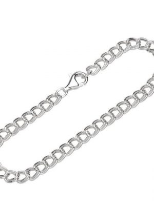 NKlaus Silberarmband "Armband 925 Sterling Silber 19cm Zwillings Panzer" (1 Stück), Made in Germany
