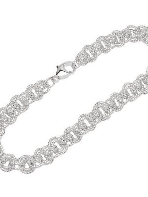 NKlaus Silberarmband "Armband 925 Sterling Silber 19cm Zwillingsankerket" (1 Stück), Made in Germany