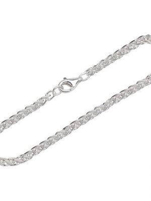 NKlaus Silberarmband "Armband 925 Sterling Silber 19cm doppel Zopfkette" (1 Stück), Made in Germany