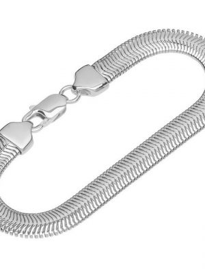 NKlaus Silberarmband "Armband 925 Sterling Silber 19cm flachgedrückte Sc" (1 Stück), Made in Germany
