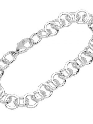 NKlaus Silberarmband "Armband 925 Sterling Silber 20cm Ankerkette 4 kant" (1 Stück), Made in Germany