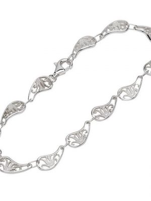 NKlaus Silberarmband "Armband 925 Sterling Silber 20cm Designer Kette Da" (1 Stück), Made in Germany