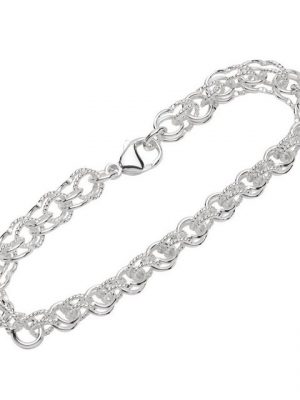 NKlaus Silberarmband "Armband 925 Sterling Silber 20cm Garibaldi Kette D" (1 Stück), Made in Germany