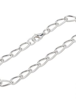 NKlaus Silberarmband "Armband 925 Sterling Silber 20cm Langpanzerkette r" (1 Stück), Made in Germany