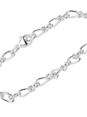 NKlaus Silberarmband "Armband 925 Sterling Silber 20cm Panzerkette Damen" (1 Stück), Made in Germany