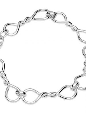NKlaus Silberarmband "Armband 925 Sterling Silber 21cm Designer Kette Da" (1 Stück), Made in Germany