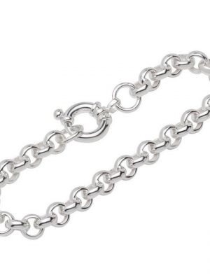 NKlaus Silberarmband "Armband 925 Sterling Silber 21cm Erbskette hohl ru" (1 Stück), Made in Germany