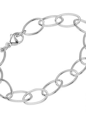NKlaus Silberarmband "Armband 925 Sterling Silber 21cm Langankerkette ru" (1 Stück), Made in Germany