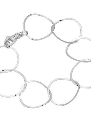 NKlaus Silberarmband "Armband 925 Sterling Silber 21cm Luna Kette Damen" (1 Stück), Made in Germany