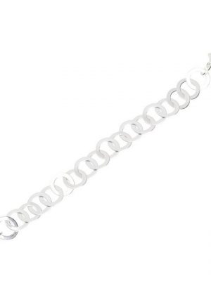 NKlaus Silberarmband "Armband 925 Sterling Silber 21cm Luna Kette Damen" (1 Stück), Made in Germany
