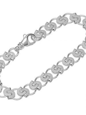 NKlaus Silberarmband "Armband 925 Sterling Silber 21cm Luna Kette Damen" (1 Stück), Made in Germany