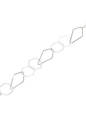 NKlaus Silberarmband "Armband 925 Sterling Silber 21cm LunaKette Damen G" (1 Stück), Made in Germany