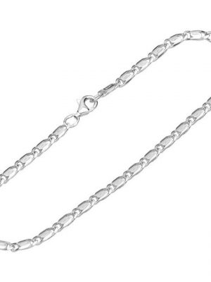 NKlaus Silberarmband "Armband 925 Sterling Silber 21cm S Panzerkette ova" (1 Stück), Made in Germany