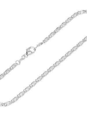 NKlaus Silberarmband "Armband 925 Sterling Silber 21cm S Panzerkette run" (1 Stück), Made in Germany