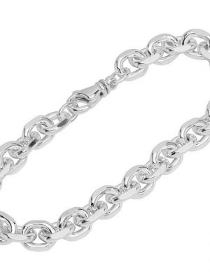 NKlaus Silberarmband "Armband 925 Sterling Silber 22cm Ankerkette 4 fach" (1 Stück), Made in Germany