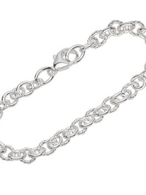 NKlaus Silberarmband "Armband 925 Sterling Silber 22cm Ankerkette glatt" (1 Stück), Made in Germany