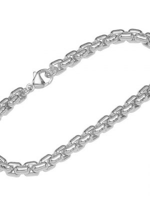 NKlaus Silberarmband "Armband 925 Sterling Silber 22cm Ankerkette halbru" (1 Stück), Made in Germany