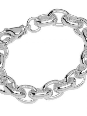 NKlaus Silberarmband "Armband 925 Sterling Silber 22cm Ankerkette halbru" (1 Stück), Made in Germany