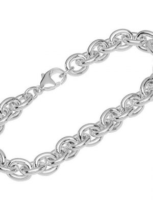NKlaus Silberarmband "Armband 925 Sterling Silber 22cm Ankerkette rund H" (1 Stück), Made in Germany