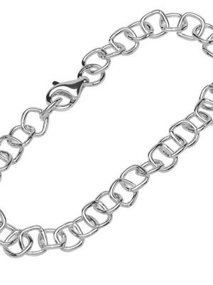 NKlaus Silberarmband "Armband 925 Sterling Silber 22cm Ankerkette vierec" (1 Stück), Made in Germany
