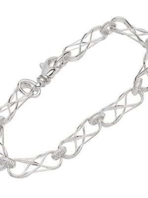 NKlaus Silberarmband "Armband 925 Sterling Silber 22cm Designer Kette Da" (1 Stück), Made in Germany