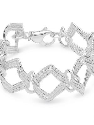 NKlaus Silberarmband "Armband 925 Sterling Silber 22cm Designer Kette Da" (1 Stück), Made in Germany
