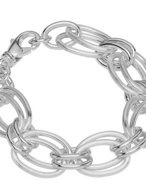 NKlaus Silberarmband "Armband 925 Sterling Silber 22cm Designer Kette Un" (1 Stück), Made in Germany