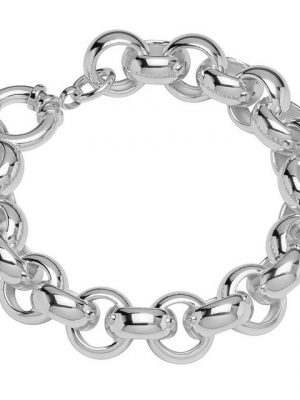 NKlaus Silberarmband "Armband 925 Sterling Silber 22cm Erbskette hohl ru" (1 Stück), Made in Germany