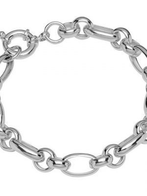 NKlaus Silberarmband "Armband 925 Sterling Silber 22cm Erbskette hohl ru" (1 Stück), Made in Germany