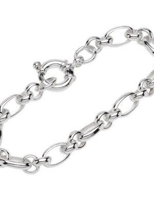 NKlaus Silberarmband "Armband 925 Sterling Silber 22cm Erbskette hohl ru" (1 Stück), Made in Germany