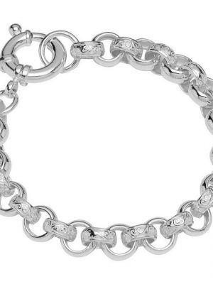 NKlaus Silberarmband "Armband 925 Sterling Silber 22cm Erbskette hohl ru" (1 Stück), Made in Germany