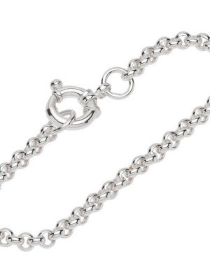 NKlaus Silberarmband "Armband 925 Sterling Silber 22cm Erbskette hohl ru" (1 Stück), Made in Germany
