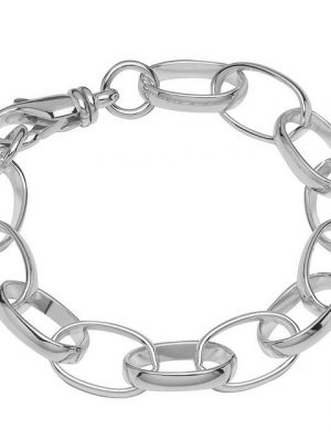 NKlaus Silberarmband "Armband 925 Sterling Silber 22cm Erbskette oval Un" (1 Stück), Made in Germany