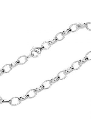 NKlaus Silberarmband "Armband 925 Sterling Silber 22cm Erbskette oval, w" (1 Stück), Made in Germany