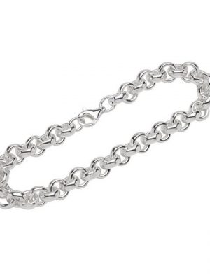 NKlaus Silberarmband "Armband 925 Sterling Silber 22cm Erbskette rund we" (1 Stück), Made in Germany