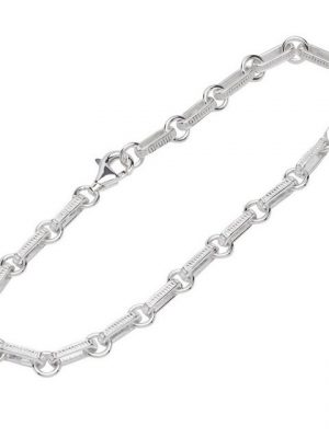 NKlaus Silberarmband "Armband 925 Sterling Silber 22cm Figaro Ankerkette" (1 Stück), Made in Germany