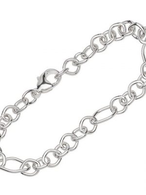 NKlaus Silberarmband "Armband 925 Sterling Silber 22cm Figaro Ankerkette" (1 Stück), Made in Germany