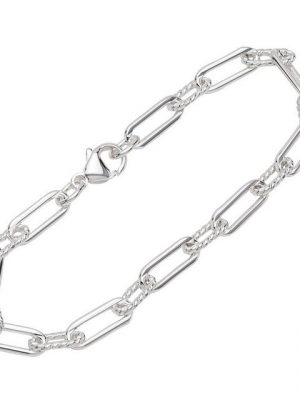 NKlaus Silberarmband "Armband 925 Sterling Silber 22cm Figaro Ankerkette" (1 Stück), Made in Germany