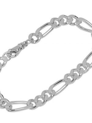 NKlaus Silberarmband "Armband 925 Sterling Silber 22cm Figaro Panzerkett" (1 Stück), Made in Germany