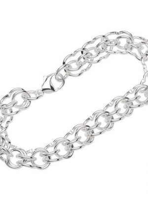 NKlaus Silberarmband "Armband 925 Sterling Silber 22cm Garibaldi Kette U" (1 Stück), Made in Germany