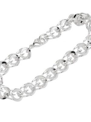 NKlaus Silberarmband "Armband 925 Sterling Silber 22cm Garibaldi Kette U" (1 Stück), Made in Germany