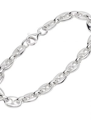 NKlaus Silberarmband "Armband 925 Sterling Silber 22cm Kaffeebohnen Kett" (1 Stück), Made in Germany